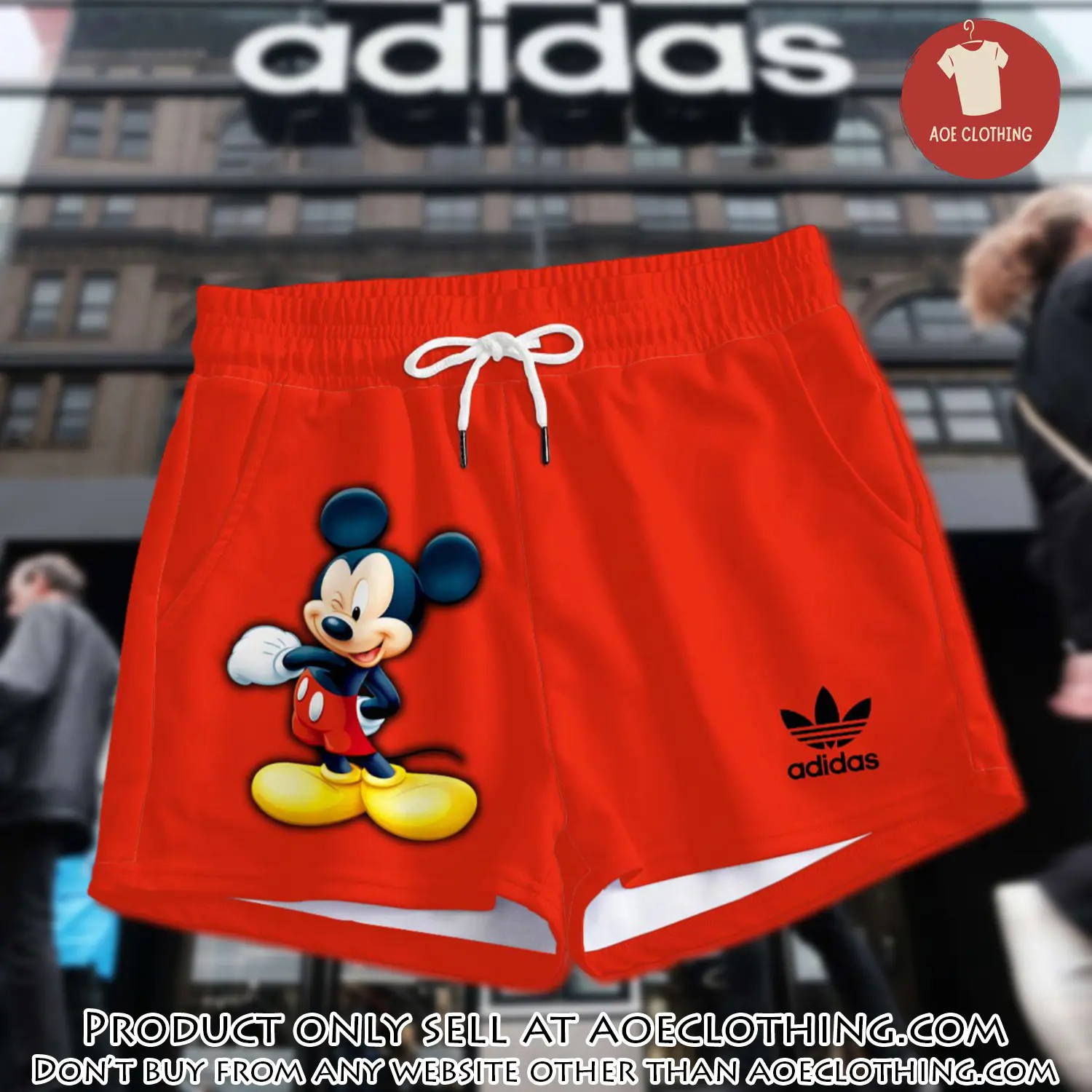 Premium mickey mouse in adidas women shorts lady beach shorts wms1082 aoe2612249